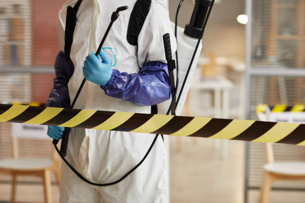 Professional Biohazard Cleanup technician working in Franklin Park, NJ